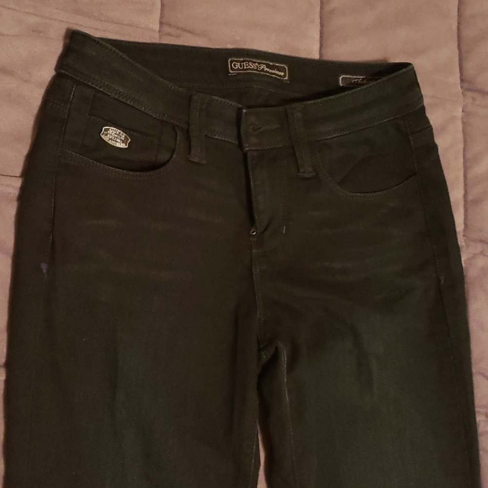 Guess flare super stretch denim pants sz 23